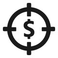 Simplistic business goal vector icon