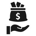 Simplistic business profit icon