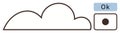 Cloud Outline with Ok Button and Selection Checkbox Concept Royalty Free Stock Photo