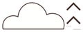 Cloud with Upward Arrows Indicating Growth, Progress, and Digital Data Movement Royalty Free Stock Photo