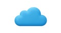 A simplistic, digitally-rendered 3D cloud icon against a plain white background. The Royalty Free Stock Photo