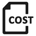 Simplistic financial cost vector icon