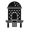 Black and white observatory icon