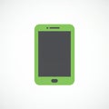 A simplistic illustration of a smartphone. The device features a rectangular shape wit Royalty Free Stock Photo