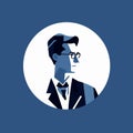 Minimalist Doctor Icon In Mid-century Illustration Style