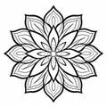 Simplistic Vector Art Mandala Coloring Page For Adults