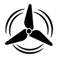 Simplistic Windmill Wind Power Icon Royalty Free Stock Photo