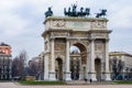 Simplon Gate in Milan, Italy