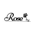 simply beauty word of rose letter vector illustration