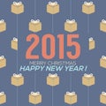 Simply and Clean 2015 New Year Card