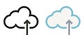 Minimal basic and simply cloud storage vector icon