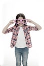 Simply cuteness. Kid happy lovely enjoy childhood. Kid girl heart shaped eyeglasses cheerful. Girl curly hairstyle
