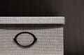 Simply design Storage Box closeup view in black