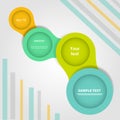 Simply infographic step by step vector template