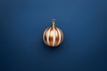 Simply minimal composition winter object ornament ball on color background