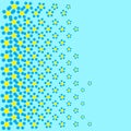 Simply seamless polka dots pattern isolated easter Theme ukraine sweden color vector