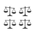 Simply weight, scales judgment, balance icon isolated vector illustration Royalty Free Stock Photo