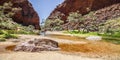 Simpsons Gap is one of the gaps in the West MacDonnell Ranges in Australia's Northern Territory. Royalty Free Stock Photo