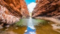 Simpsons gap in West MacDonnell National Park in NT central outback Australia Royalty Free Stock Photo