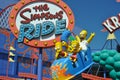 The Simpsons ride at Universal Studios Holliwood Royalty Free Stock Photo