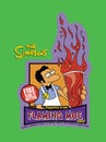 the simpsons sticker of flaming moe drink advertisement