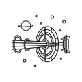 Simulated gravity, space icon. Simple line, outline vector elements of interplanetary colonization icons for ui and ux, website or
