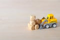 Simulated Industrial Loading Using Toy Construction Vehicle Royalty Free Stock Photo