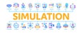 Simulation Equipment Minimal Infographic Banner Vector