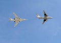 Simulation of in-flight refueling aircraft Il-78 and Tu-160