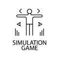 simulation game outline icon. Element of gaming outline icon for mobile concept and web apps. Thin line simulation game outline