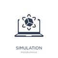 Simulation icon. Trendy flat vector Simulation icon on white background from Programming collection