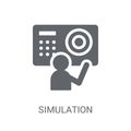 Simulation icon. Trendy Simulation logo concept on white background from Programming collection