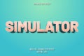 Simulator editable text effect cartoon style Royalty Free Stock Photo