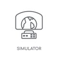 Simulator linear icon. Modern outline Simulator logo concept on