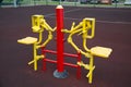 Simulator metal bright colors on the Playground with rubberized coating.