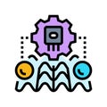 simulator quantum computer color icon vector illustration Royalty Free Stock Photo