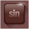 sin button. Vector illustration decorative design Royalty Free Stock Photo