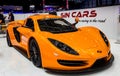 Sin Cars R1 sports car showcased at the Geneva International Motor Show. Switzerland - March 1, 2016 Royalty Free Stock Photo