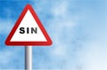 Sin sign Royalty Free Stock Photo