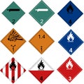 Rhombus signs of clp, dangerous goods Royalty Free Stock Photo