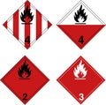 Rhombus signs of clp, dangerous goods Royalty Free Stock Photo