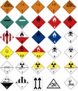 Rhombus signs of clp, dangerous goods Royalty Free Stock Photo