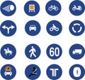 set of vehicle traffic signs