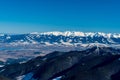 Sina and Western Tatras from Chabenec hill in Low Tatras mountains in Slovakia Royalty Free Stock Photo