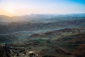 Sinai Mountains at dawn Royalty Free Stock Photo