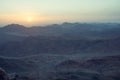 Sinai Mountains at dawn Royalty Free Stock Photo