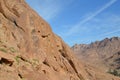 Sinai mountains near St. Catherine monastery Royalty Free Stock Photo