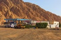 A big gas station on the road from Sharm El Sheikh to Dahab. Excellent place for recreation and fuel replenishment