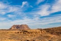 Sinai stone desert and single mountain Royalty Free Stock Photo