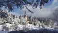 Peles Castle - winter - signs Royalty Free Stock Photo